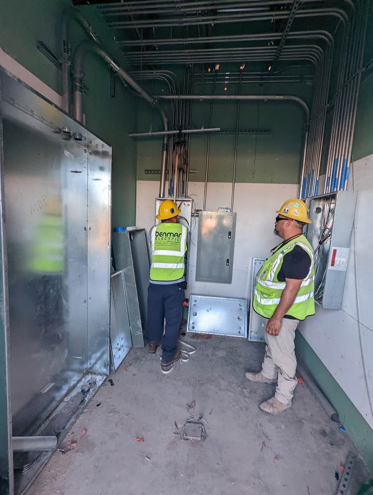 Benmar team installing panels